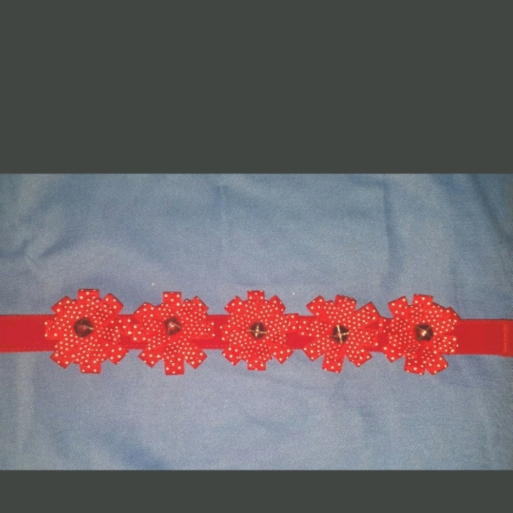 Red Bow Dog Collar Size L New Neck 18-26 In Nwt